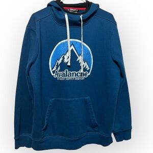 Avalanche Outdoor Supply Heavyweight Cotton Hoodie Sweatshirt Unisex Size Large